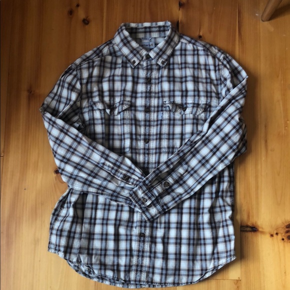 Carhartt Men’s Plaid Shirts - Brown and Green - Picture 3 of 3